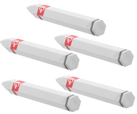 Mikikit Pennarello per Pneumatici Bianco 5 Pezzi, Design a Penna in Cera Resistente per Marcatura Temporanea di Pneumatici Auto e Biciclette Durante la Manutenzione