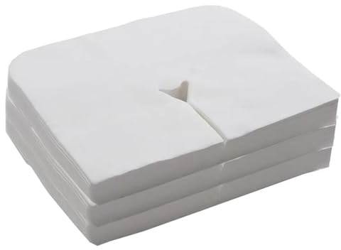 Massage Ansiktsstödsöverdrag 100 Stycken U-Formade Non-Woven Fiberduksark | Massagebordsöverdrag För Avslappning och Återhämtning Kund och Patient Spa Wellness Center