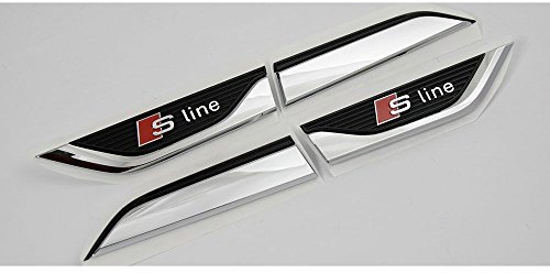 Original Audi A5 S-Line Schriftzug seitlich Tür Kotflügel Emblem Exterieur Logo chrom