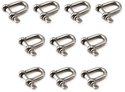 M4 Manille en acier inoxydable robuste 304 (10 Pièces)