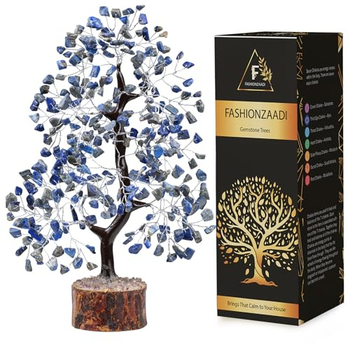 FASHIONZAADI Lapis Lazuli Tree, Crystal Tree, Tree of Life, Crystal Tree for Positive Energy - Feng Shui Tree, Money Tree, Healing Crystals, Housewarming Gift, Spiritual Gifts for Women, Tree of Life
