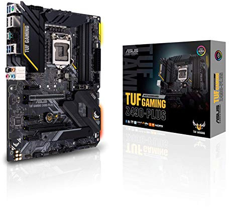 ASUS TUF Gaming Z490-Plus, LGA 1200 (Intel® 10th Gen) ATX Motherboard (12+2 Power Stages, USB 3.2 Front Panel Type-C, 1Gb LAN, Addressable Gen 2 RGB Header & Aura Sync)