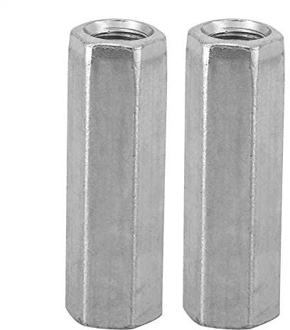 Carbon Steel Hex Coupling Nuts, 10pcs Long Rod Nut Hex Coupling Nuts Hexagonal Sleeve Nut Standoff M8 Threaded Fasteners for Industrial, Construction Fasteners, Communication Equipment (M8*40)