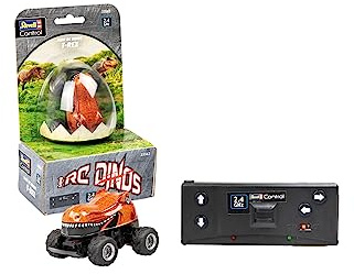 Revell Control Mini RC T-Rex I Ferngesteuerte Dinosaurier Autos für Kinder und Erwachsene I Mit 2,4 GHz Fernbedienung I Bis zu 5 km/h schnell I In Dino-Ei Verpackung I Ab 6 Jahren