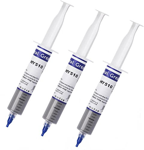 Glinrui HY510-75g(3 * 25g) Grigio > 1,93 W/m-K Pasta Termica a Base di Carbonio, Alta conducibilità Termica, Adatto per Computer PC/Laptop/Piccoli elettrodomestici/luci a LED/scaldacqua solari, ECC.