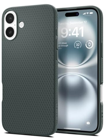 Spigen Liquid Air Case Compatible with iPhone 16 Plus - Abyss Green
