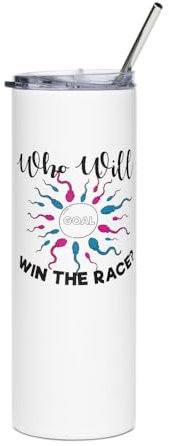 Teegarb Letter Blanket Gobelet humoristique en acier inoxydable avec inscription « Who Will Win The Race »