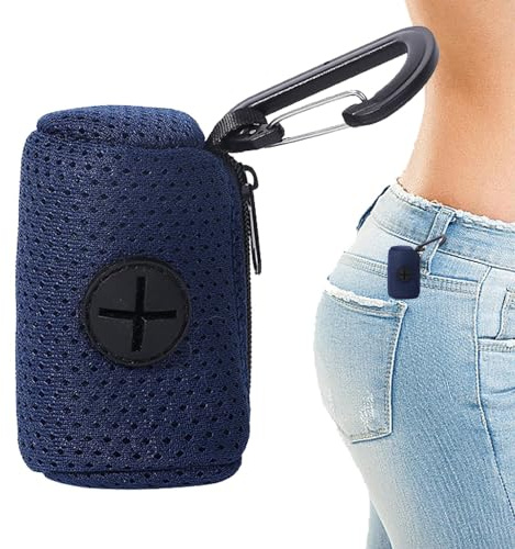 Distributeur de sacs à crottes de chien, Distributeur de sacs à déchets en tissu maillé avec fermeture éclair, Distributeur de sacs pour chiens de grande capacité, support de sacs à excréments portabl