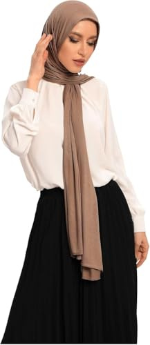 KIRAN FASHION New Premium JERSEY HIJAB Scarf Headwrap Stretchy Soft Large Plain Wrap Lycra Long