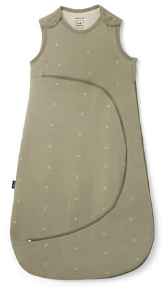SnuzPouch Baby Sleeping Bag, 2.5 Tog, 0-6 Months w. Nappy Zip, Sage Cross