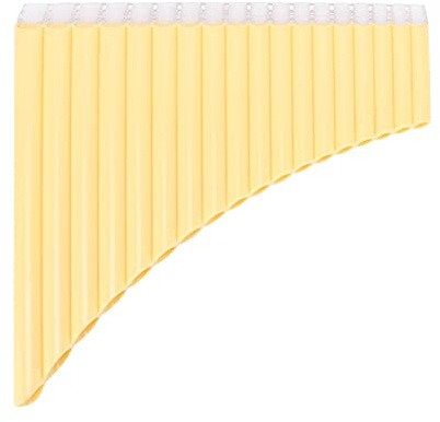 Alomejor Användarvänlig Pan Flute C -nyckel - för Barn Vuxna Nybörjare Lärarpersonal (Gul)