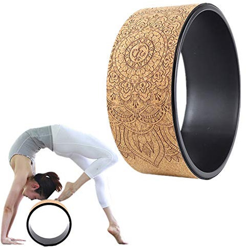 pzcvo Yoga Wheel Yogarad Flexibilität der Ringbiege- und Stretchwalze Pilates-Übungsrad Yoga Stretching Wheel rutschfest Yoga Prop Wheel für Yoga-Posen 5,-