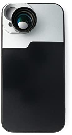 SYSTEM-S Zoomobjektiv 3 x teleobjektiv filter med fodral i svart för iPhone 13