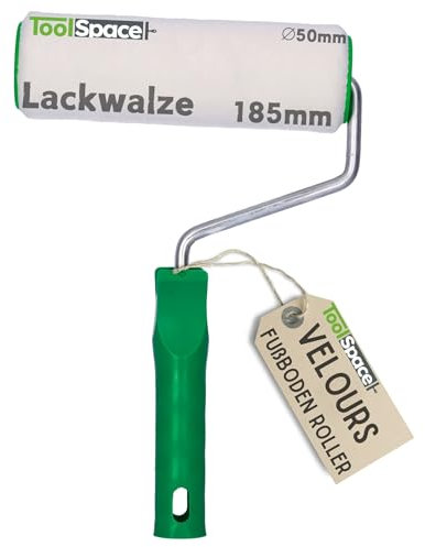 Toolspace Velour Floor & Furniture Rodillo para Pintar - Rodillos Pequeños para Pintar - para Barniz, Pinturas Epoxi, Resinas de Poliéster - Extremadamente Duradero - Φ50-18cm