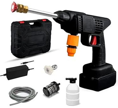 Hidrolimpiadora eléctrica portátil a batería 48 V, alta presión, sin cables, lavado de coche