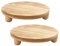 Panysilioer Lot de 2 planches d'exposition rondes sur socle de socle, planches à podium, planches à pots de fleurs, support de podium, env. 25 x 25 x 5 cm pour l'intérieur et l'extérieur.