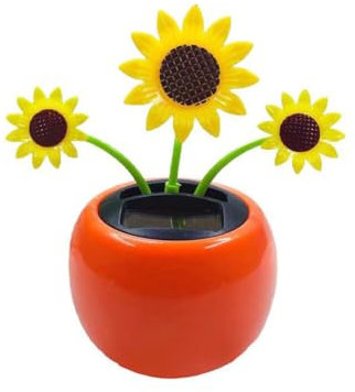 Ekakashop Solarbetriebene Tanzende Blume, Solar Tanzende Blume Solarblume Wackelfigur Wackelblume Solar Wackel Blume Dekoration Auto Sonnenblume
