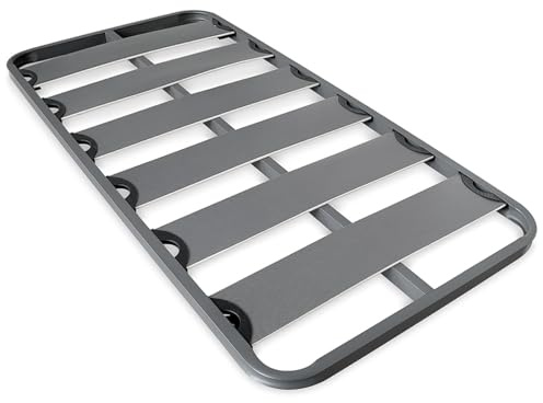 Homey - Somier Reforzado de Láminas Anchas, Anti - Ruido, Estructura 40x30 mm Sin Patas, Fuerte y Resistente 90x190