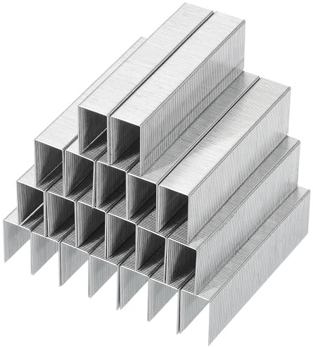 PATIKIL 23/23 Agrafes pour agrafeuse, 4 boîtes de 4000 pièces 15/16 Longueur de jambe standard à plat, pointe ciseau, sans bourrage pour fournitures de bureau à domicile, argent