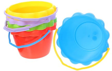 DRESSOOS 5St -Strandeimer Bunte Sandeimer Sand- oder Wasserspielzeug Mini-Sandeimer sandspielzeug strandspielzeug Sandkasten Sandhalter Angeleimer Plastik