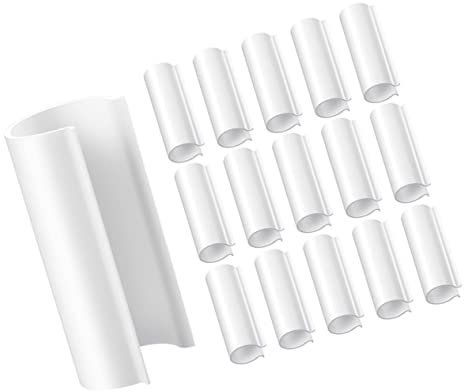 BESPORTBLE 16St Farm-Kunststoff-Jigs klemmbausteine Klemmen für Gewächshausplanen Gewächshausklammern Gewächshaus-Reifenklammern Filmausschnitte Rohrclip für Gewächshaus Filmklemmen PVC Weiß