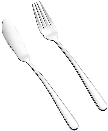 Alipis 1satz Fischbesteck Teiliges Mit Fischgabel Und Fischmesser Für Restaurant Und Zuhause Design Für Westliche Küche Und Anlässe