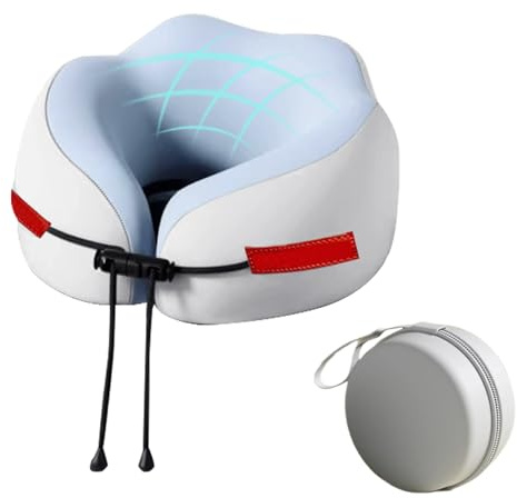 Liqzirtu Almohada Cervical de Viaje – Soporte de Cabeza para Avión, Cojín Suave de Memoria, Reposacuello Cómodo | Almohada para Siestas en Viajes Largos en Avión, Tren, Auto, Hogar y Oficina