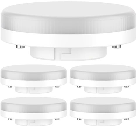 ledscom.de 5 Stück GX53 LED Leuchtmittel, warmweiß (2700 K), 6,2 W, 509lm, 97°, matt