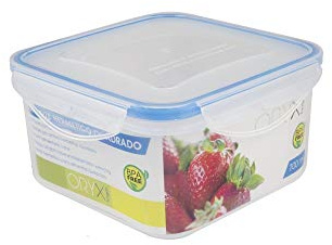 ORYX Recipiente Hermetico Plastico Cuadrado 700 ml. 13x13x7 (Alt.) cm.
