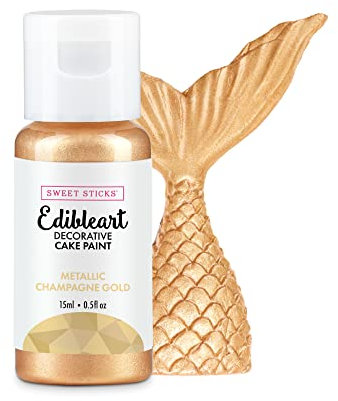 Sweet Sticks Metallic Edible Art Paint 15ml Champagne Gold