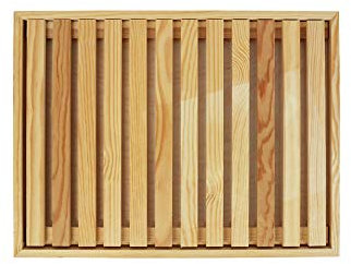 Lupia - Tagliapane in Legno,Tagliere, Griglia Raccogli Briciole Removibile, Ideale per Pane e Focacce, Prodotto in Italia, Legno, 25x35 cm