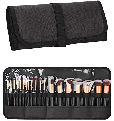 OCHEAL Makeup Brush Holder,Makeup Brush Organizer,Travel Makeup Brushes Bag Cosmetic Bags Pouch for Women Cosmetic Brushes Makeup Artist -Brushes Not included