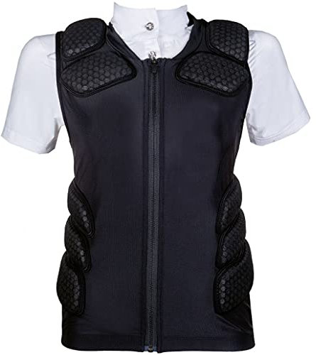 HKM Herren Shelter Sicherheitsweste, 9100 schwarz, L=170-185 cm Körpergröße