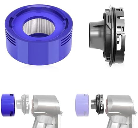 Riisoyu Motor-Heckabdeckung mit Heckfilter Set für Dyson V7 und V8, Ersetzt Filter für Dyson V7 HEPA-Nachfilter, Staubsauger Filter Ersatzfilter Set zubehör mit 1 Motorabdeckung, 1 Hepa-Filter