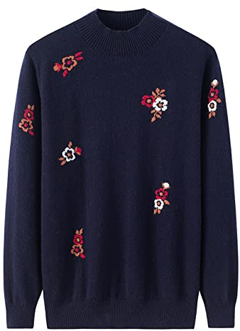 Höst Och Vinter Lös Pullover Höghalsad Cashmere Tröja Och Stickad Cashmere Tröja För Kvinnor