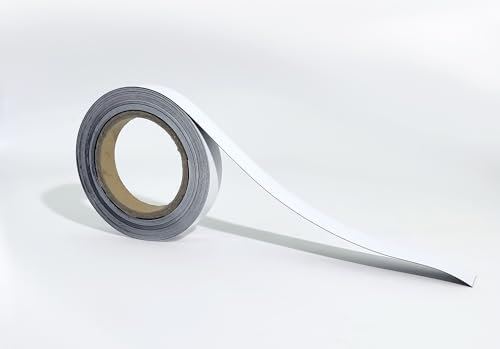 10m White Magnetic Strip Roll with Dry Wipe Clean Finish