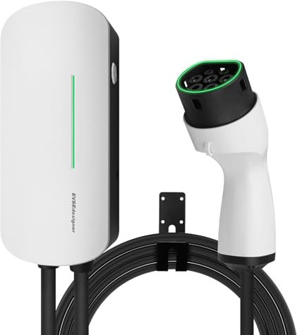 EVSEdesigner Wallbox 22kW Typ 2 Heimladestation für Elektrofahrzeuge Dreiphasiges 6M Kabel für den Außen- und Innenbereich