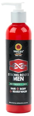 TROPICAL ISLE STRONG ROOTS MEN BEARD + HAIR + BODY WASH 237ML