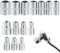 Gudalea 1/4 Inch Hexagonal Socket Spanner Insert, SW 4-14 mm Socket Spanner Insert Set Made of CR-V with Matt Chrome Finish, 14 Pieces