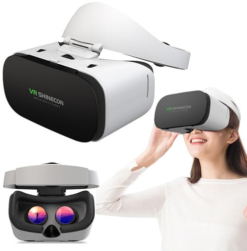 Auriculares de realidad virtual con auriculares, gafas 3D VR para iPhone 16, 15, 14, 13 Pro Max, Samsung S25, S24, S23, S22 (para iPhone)