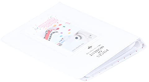 Mtlavishness 64 Pockets 3in Photo Storage Case PVC Mini Fotoalbum för Mini 9 (Vit)