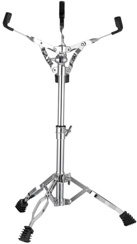 Adjustable Snare Drum Stand for 46-62CM Drums Double Braced Tripod Heavy Duty for Practice & Stage Performance Foldable Cymbal Stand