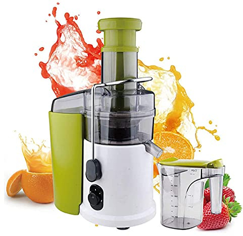 ZRQSMCX Juicemaskiner, Juicepress, 600 W ström, lätt att rengöra extraktorpress centrifugaljuicemaskin, 2 hastigheter centrifugaljuicer för frukt och grönsaker