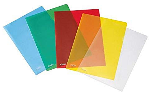 Herlitz 50009084 Aktenhülle A4 Pyramide, Farbig Sortiert, im Polybeutel, 10-er Pack