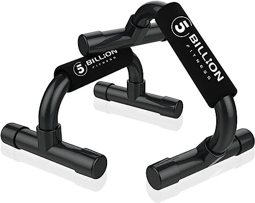 5BILLION FITNESS Push Up Bars for Home Workout, Non-Slip Pushup Handles for Strength Training, Wrist Protection Calisthenics Equipment, Portable Push Up Stands, Support Up to 330 lbs