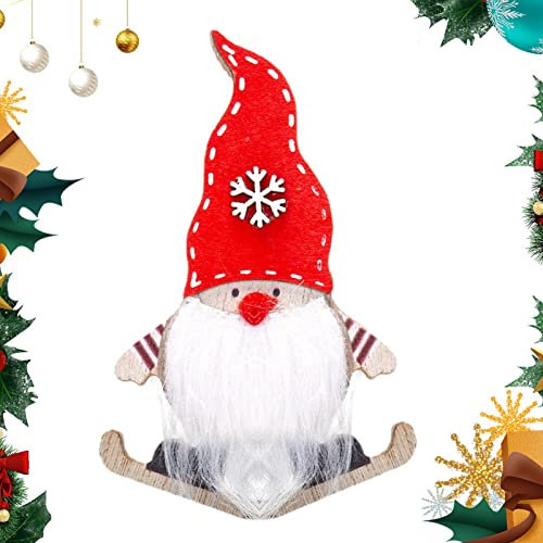 Festliche Tischdekoration Weihnachtsmann, Holzfigur Weihnachtsmann Weihnachtsdeko Tischdeko Santa Doll Figure Deko Holiday Party Favor für Shop Generic
