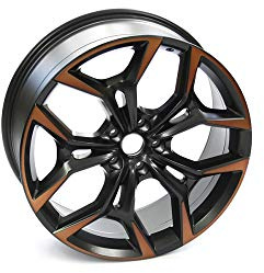 Seat 575601025AMXEB Aluminiumfelge CUPRA 20 Zoll Tuning Sport Felge 8Jx20 ET40 5x112 Leichtmetallfelge, schwarz matt/kupfer