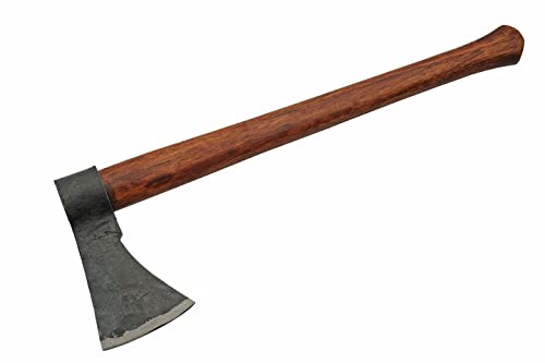 SZCO Supplies 18” Hand Forged Wood Handled Carbon Steel Slavic Style Chopping Axe, Brown (242601)