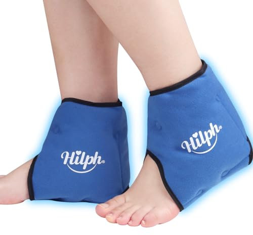 Hilph Kühlmanschette Fuß Knöchel Gel Kühlpads,1 Pair Kühlpacks Achillessehne Sprunggelenkbandage, Kühlbandage Fußgelenk für Schmerzlinderung, Geschwollene und Gebrochene, Sportverletzungen