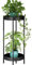 Fiita 2-Tier Hölzern Blumenregal Pflanzenregal, Mehrstöckig Blumenständer Metall Outdoor Balkon Deko Schlafzimmer Blumentopf Zimmerpflanzen Pflanztisch